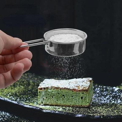 Mini setaccio a mano in acciaio inossidabile 304 40 maglie Setaccio per zucchero a velo Spargicacao in polvere Setaccio a maglie per uso domestico da forno