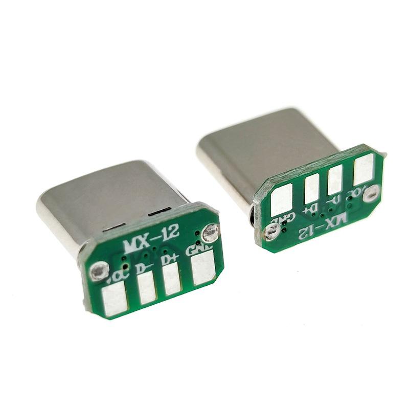 

Usb3.1 Type C Patch Board 16Pin 4 Welding Wire Data Band Pcb Usb Board Male Head ONESIZE