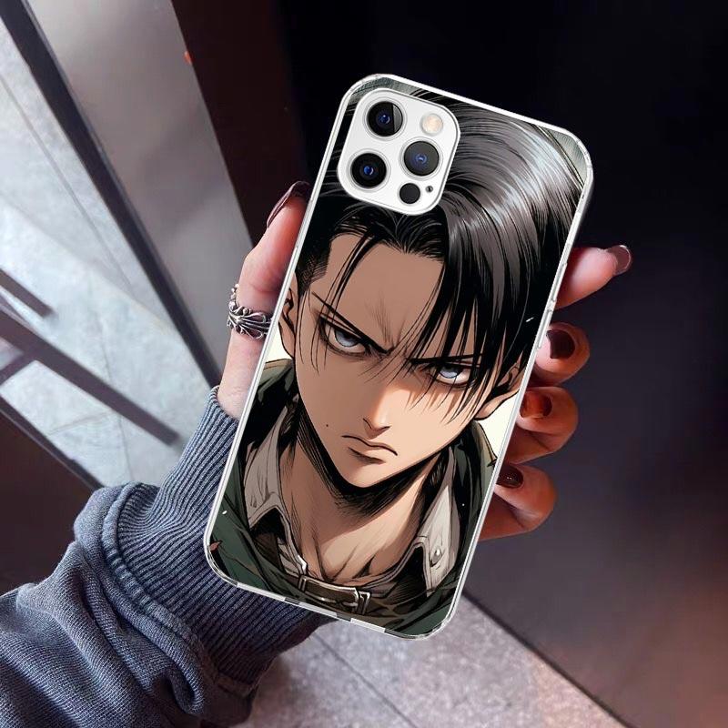 A-Attack on T-Titan Levi Phone Case For iPhone 17 Air 11 13 Mini 14 15 Plus 16 12 Pro Max 16E SE 7 8 Pattern Soft TPU Back Cover