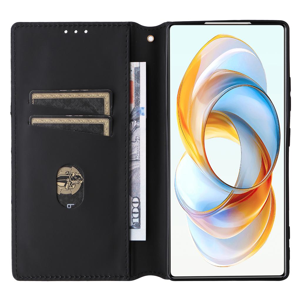 Pro ZTE nubia Z70S Ultra 5G/nubia Z70 Ultra 5G Peněženkové pouzdro Kosočtvercově ražený kožený kryt na telefon