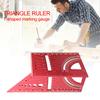 T-Type Ruler Layout Woodworking Wooden Square Aluminum Alloy Scriber Marking Layout Angle Calibration Guide Marker