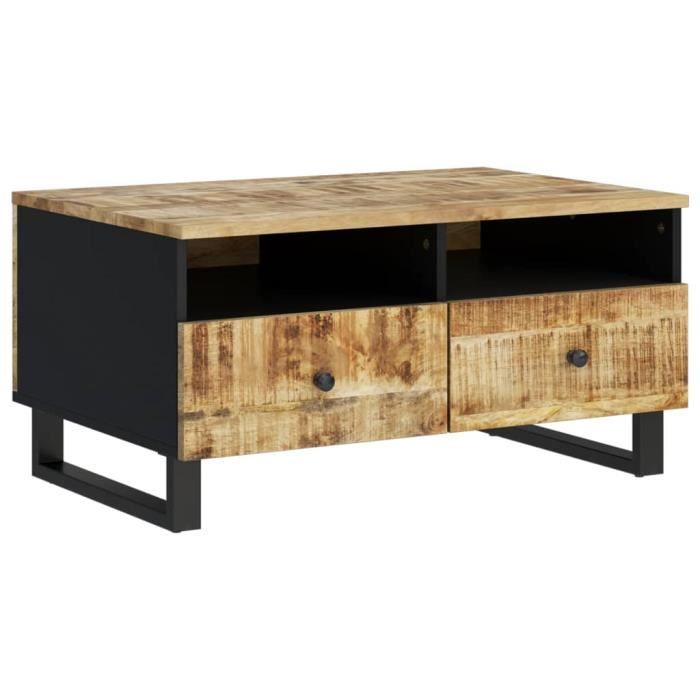 VidaXL Table basse 80x54x40 cm Bois de manguier solide et d'ingénierie 351954