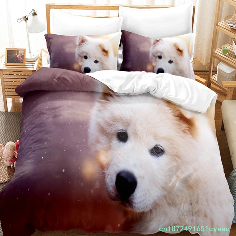 2014 Cute Dog Bedding Set Single Twin Full Queen King Size Pet Dog Bed Set Teenager Bedroom Duvetcover Sets 3D Print 037
