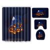Halloween Shower Curtain Floor Mat Combination Four-Piece Set Bathroom Toilet Carpet Door Mat