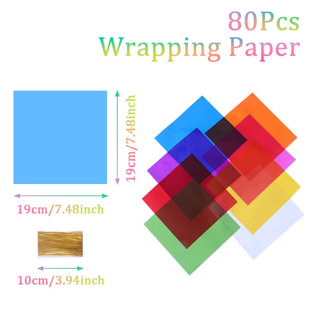 

Разноцветная целлофановая пластиковая пленка для упаковки конфет, самодельные подарочные украшения, прозрачные подарочные упаковки, принадлежности для свадебной вечеринки as shown