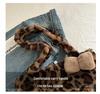 Leopard Print Fuzzy Retro Bucket Shoulder Bag, Large Capacity, Winter 2025 Women's Crossbody Underarm Bag