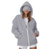 Women's And Men's Fashion Casual Sweatshirt Loose Zipper Cardigan Long Sleeve Hooded Jacket