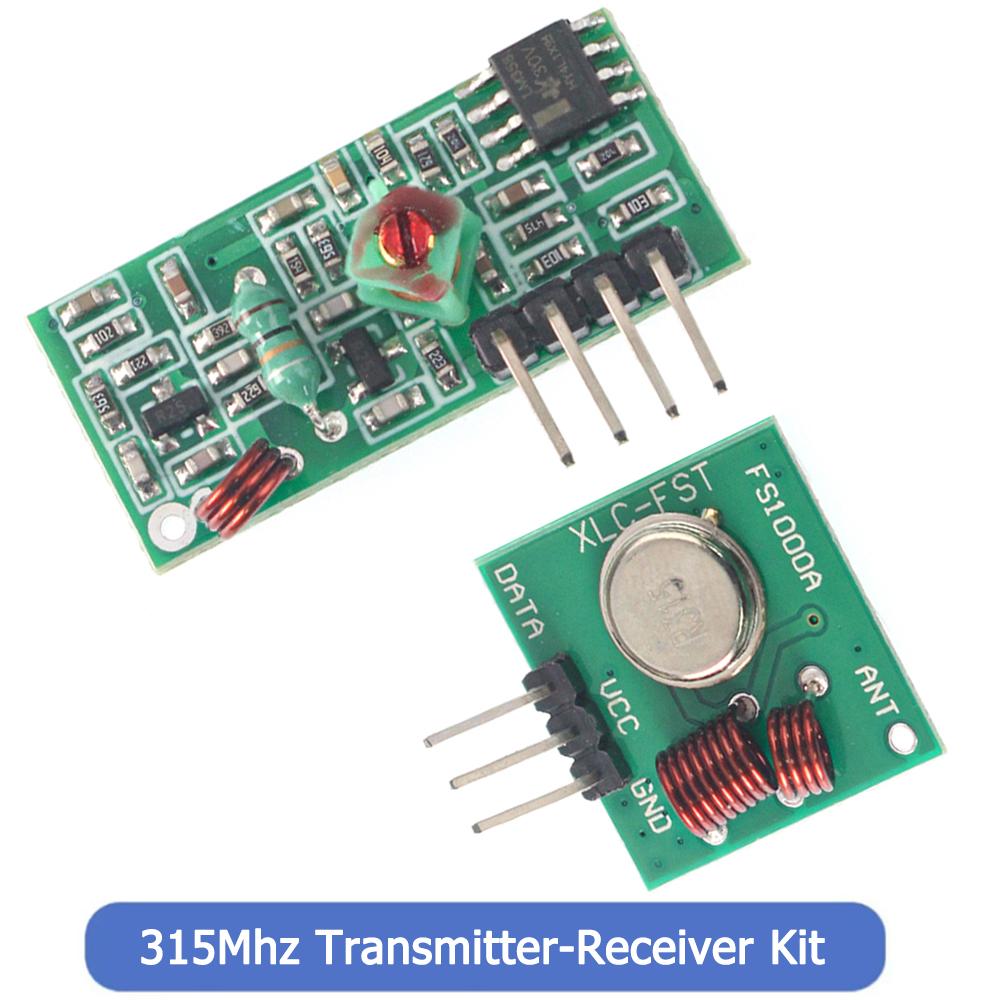 1/2 Set 315MHz 433Mhz RF Transmitter and Receiver Module Kit, for ARM/MCU WL 315MHZ/433MHZ Wireless Remote Control for Arduino