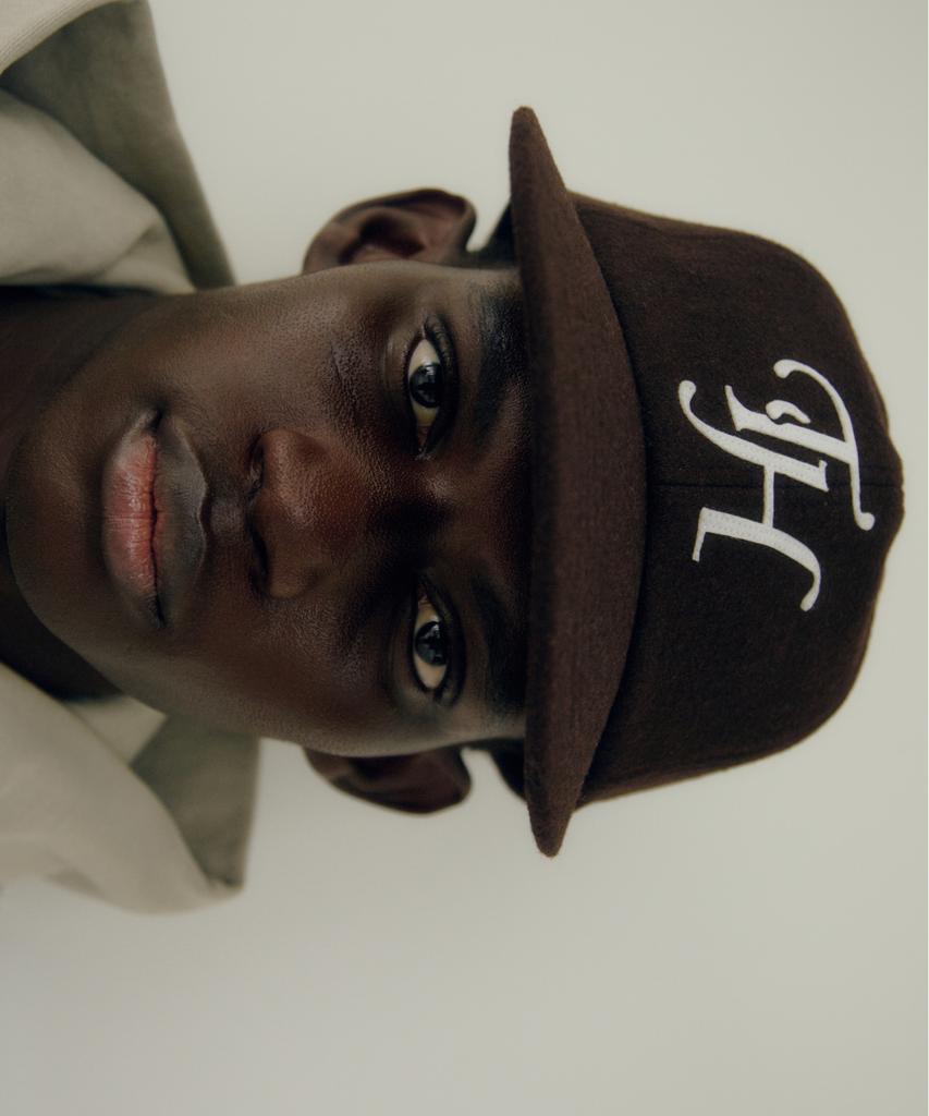 Teulaepighamoni Wool Blend Th Applique Logo Deep-Fit 6-Panel Cap_Brown