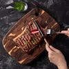 Acacia Wood Geometric Cutting Board - Solid, Anti-Mold, No Cracking