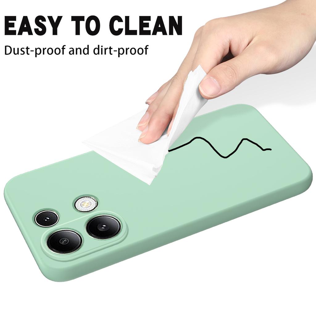 For Xiaomi Redmi Note 13 Pro 4G/Poco M6 Pro 4G Case Soft Touch Liquid Silicone Phone Cover with Strap