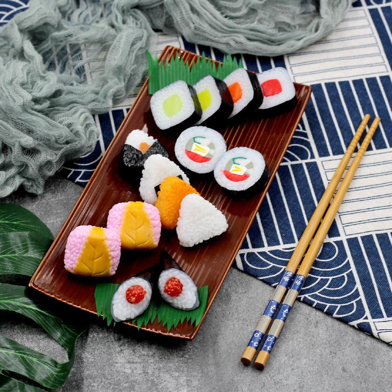 Simulation Sushi Rice Fake Food Model Salmon Japanese Restaurant Window Display Photography Prop Home Decor