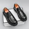 Designer Marke Herren Brogues Schuhe Dicksohlige Höhenerhöhende Herrenschuhe Glänzende Lederschuhe Formelle Anlässe Business Schuhe
