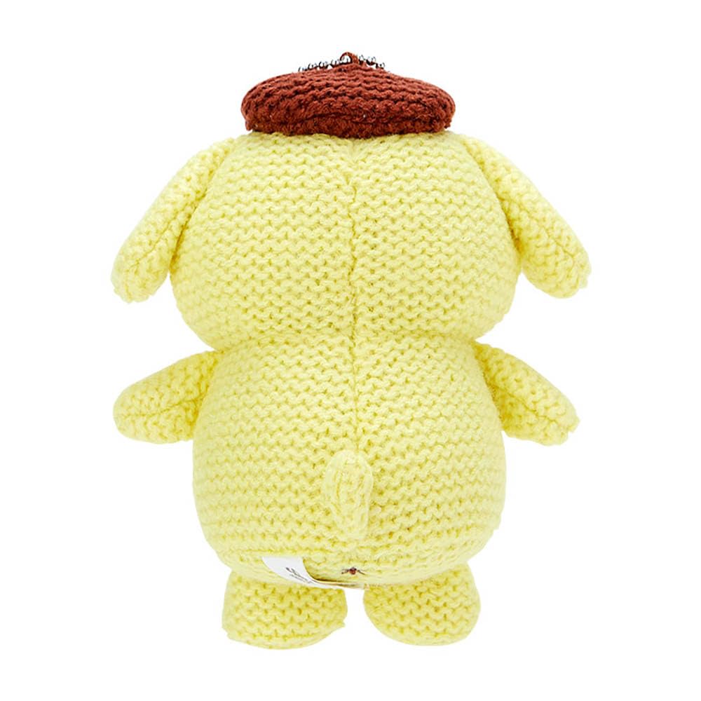 Sanrio Knit Mascot 11cm Wide X 7cm Deep X 500062 Amigurumi-style Holder, Pompompurin, Approx. 12.5cm High,