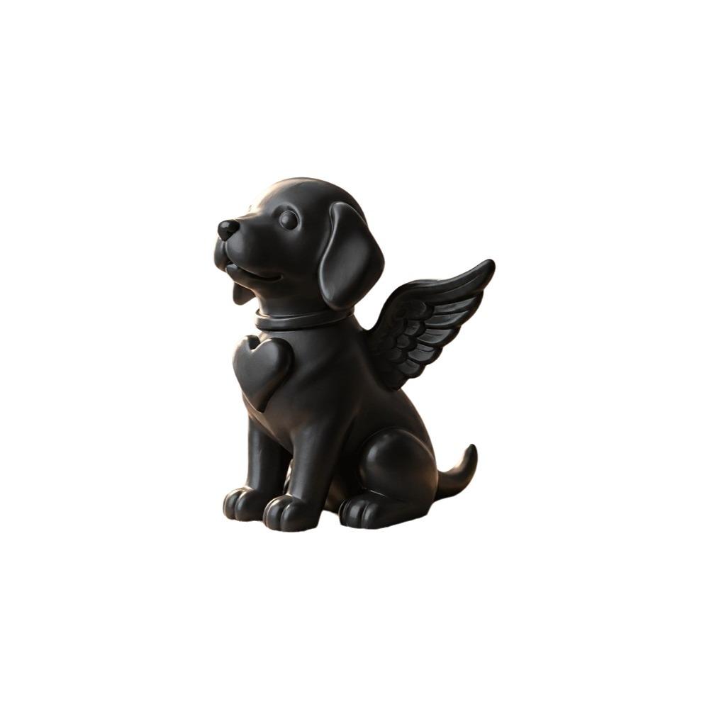 3D Printed Angel Dog Statue Smooth Surface Pet Memorial Statue Home Desktop Decor