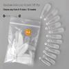 Matte Seamless Long T-Shape Nail Tips Refill: 50 Pcs, No Sanding Required, Dual-Use Water Drop Design.