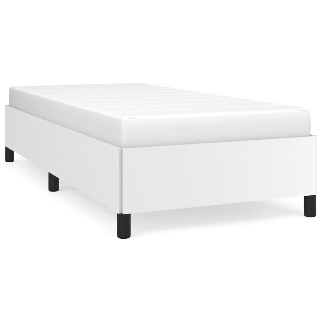 vidaXL Bettgestell ohne Matratze Weiß 90x190 cm Kunstleder