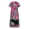Oversized Women V Neck Short Sleeve Front Print Plus Size Dresses