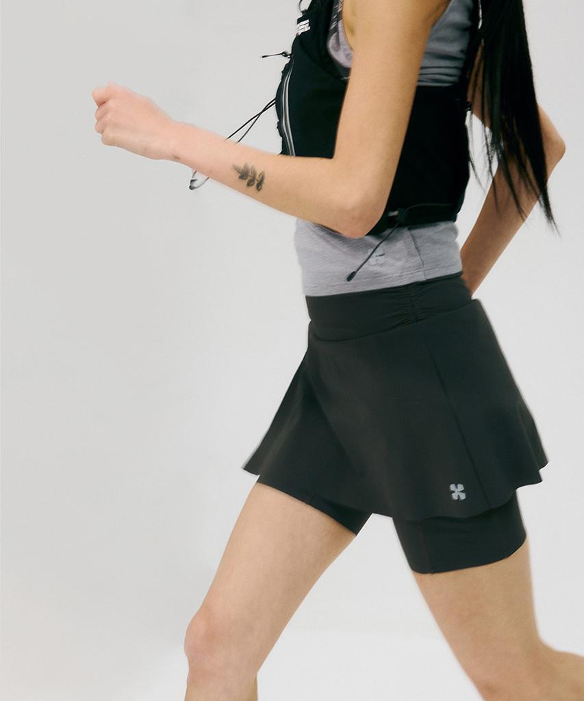 Collect Transitional Wrap Skirt Biker Shorts Women (Dark Grey)