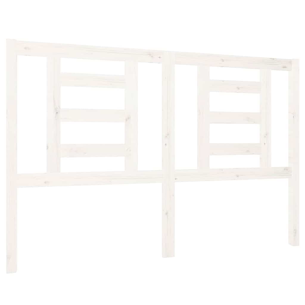 vidaXL Kopfteil Weiß 126x4x100 cm Massivholz Kiefer