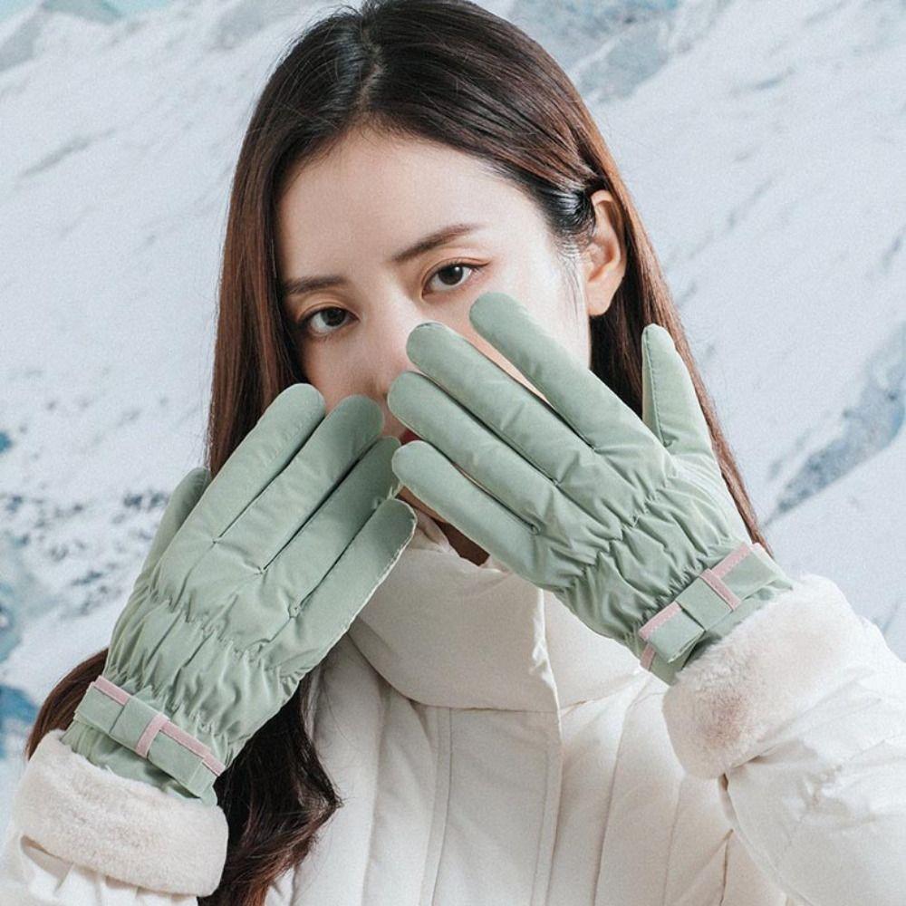 Skiing Gloves Windproof Full Finger Mittens Fashion Snowboard Gloves  Hiking