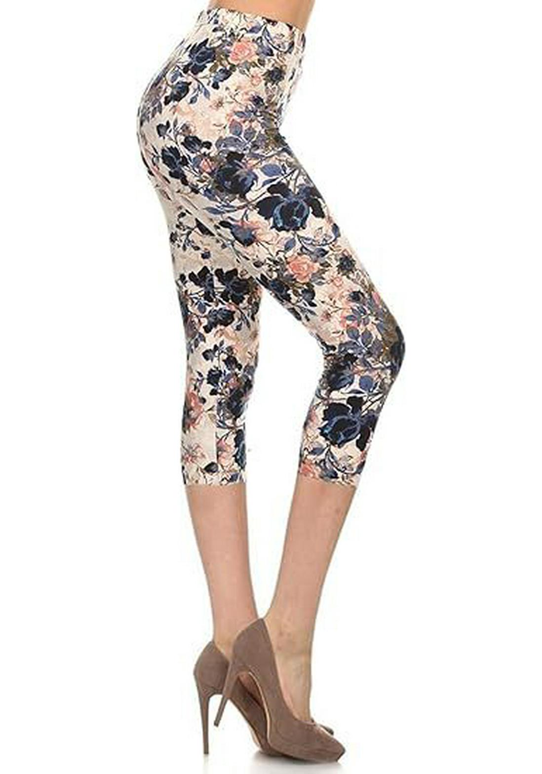 

2026 Women s 3D Printed Yoga Capris: European & American Summer Fitness Tight Pants Small