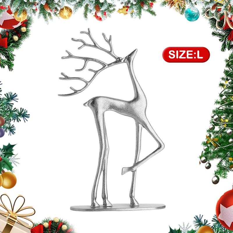 Reindeer Christmas Decor, Resin Reindeer Figurines, Modern Minimalist Xmas Sculpture, Elegant Indoor Holiday Decor