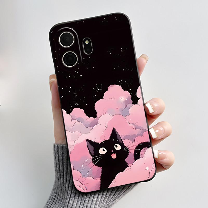 For TCL NxtPaper 70 Pro Case Luxury Cute Love Rabbit Funny Soft Black TPU Silicone Phone Case For TCL NxtPaper70 Pro Back Cover