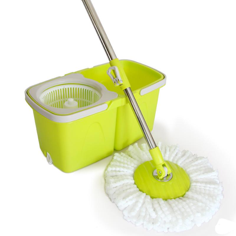 Traceable Water-Absorbing Rotary Mop Bucket with Lazy Hand-Free Flat Mop Set