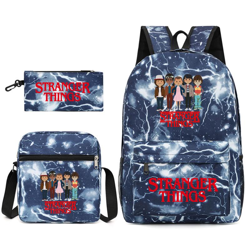 Stranger Things Schülerrucksack+Brotdose+Federmäppchen Dreiteiliges Set KTB