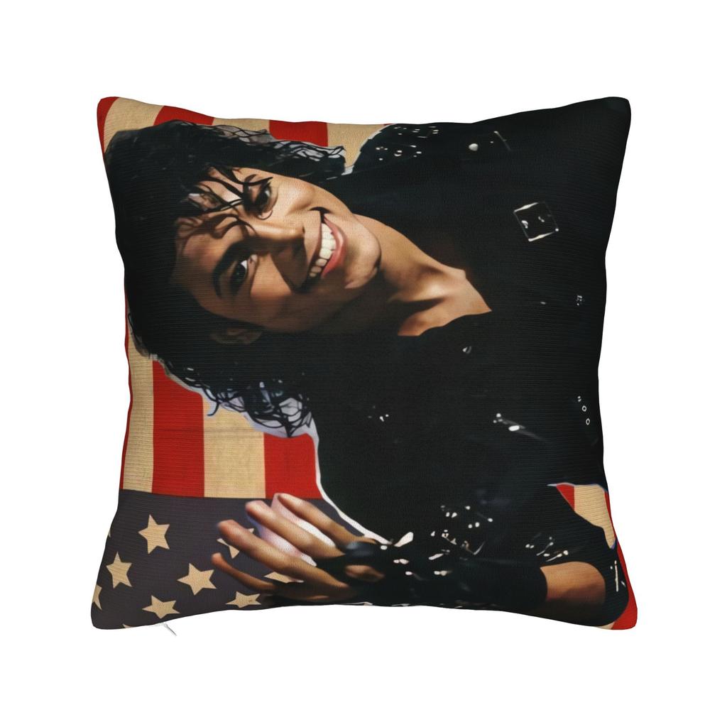 Pillow Cover Lively Michael Jackson Crowd Collage Retro Trendy Pillow Case For Chair Sofa Home Decor Pillowcases