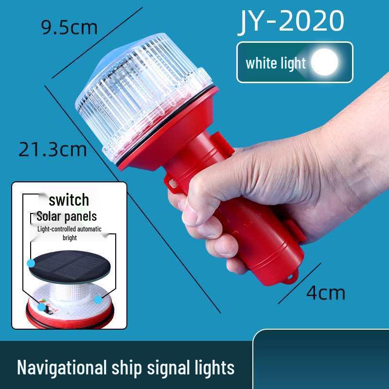Marine LED Solar-Powered Navigation Signal Light: Three-Color Warning Flash for Onboard Use