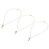 3 Pcs Clavicle Chain Exquisite Stylish Heart Pendant Copper Zircon Necklace for Dating Party