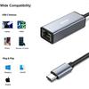 Adaptateur usb-c vers ethernet - benfei - rj45 - plug-and-play - compatible macbook pro/air - gris