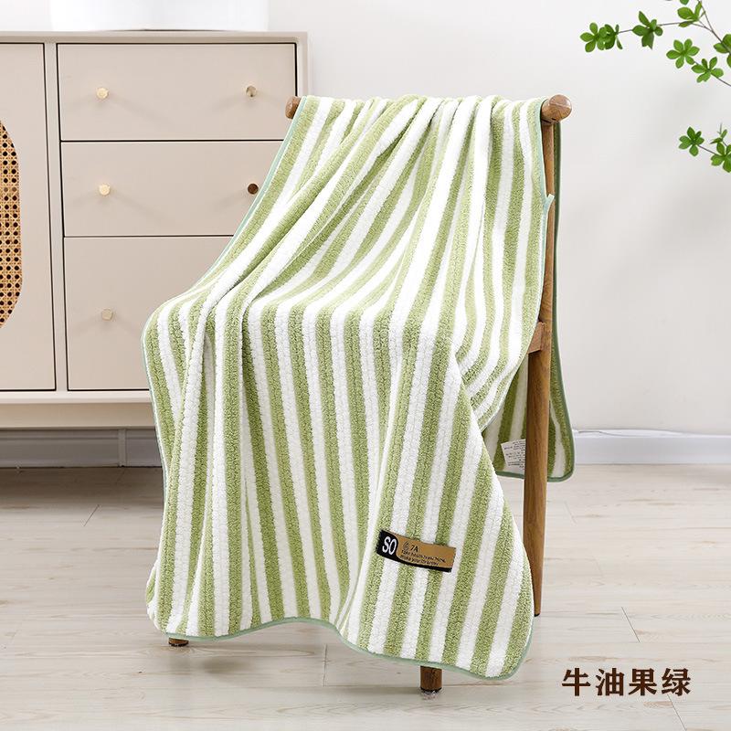 Towel New coral fleece corn kernels Yangjin bath towel Household bath soft water absorption is not easy to lose hair bath towel