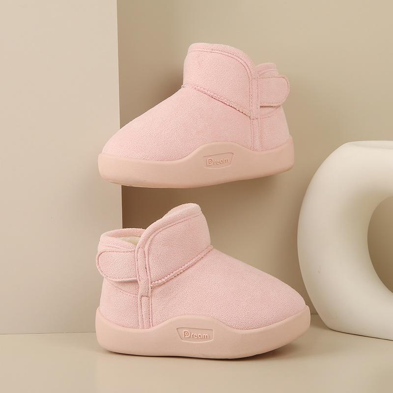 Velvet-Lined Winter Snow Boots for Infants, Soft Sole Non-Slip Shoes for Ages 1-4