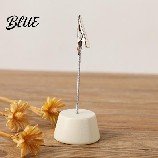 Waterproof Wooden Clip Wood Place Card Holder with Metal Clip Small Table Number
