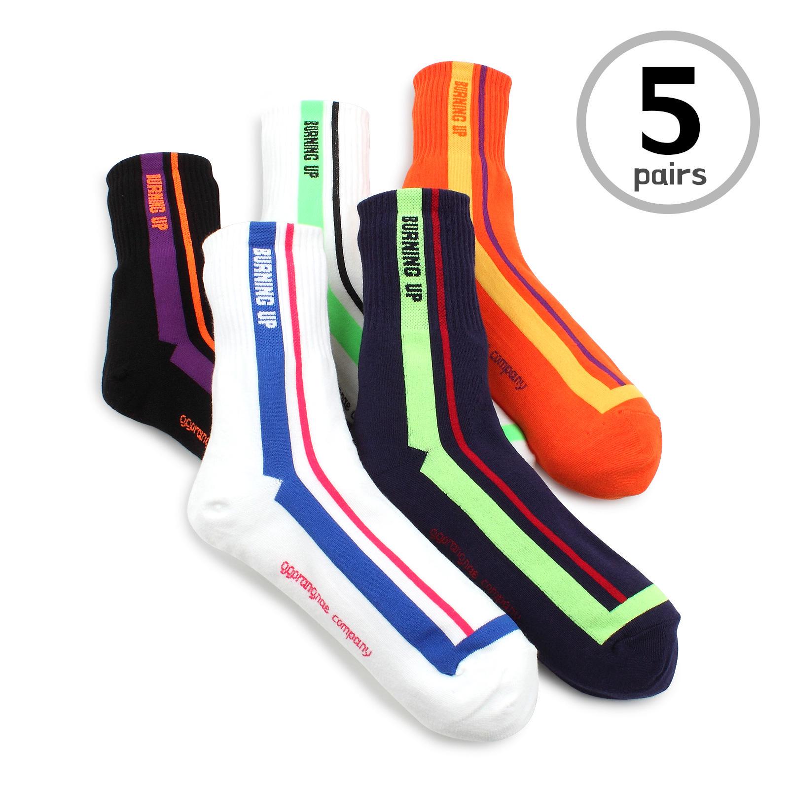 

Носки для регби Burning Up Street Fashion (экипаж, 5 пар) BH15 23cm - 26cm
