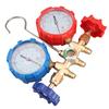 AC Gauges, AC Manifold Gauge Set for R134a R32 R22 R410A, 3 Way Automotive AC Gauge Set with Hoses Adapter