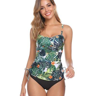 Frauen badeanzug weibliche split sexy floral rückenfrei hohe elastische badeanzug