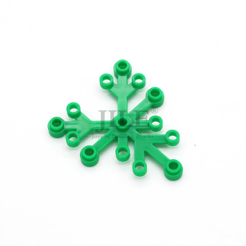 40Pcs Blocks City Moc Plants Leaves 6X5 Green Tree Building Bricks 2417 Compatible With Garden Grass Flower Accessories Toys