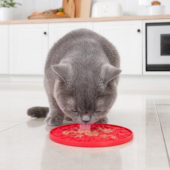 Soft Silicone Lick Mat Pet Slow Food Mat with Strong Suction Cup Multi-Grid