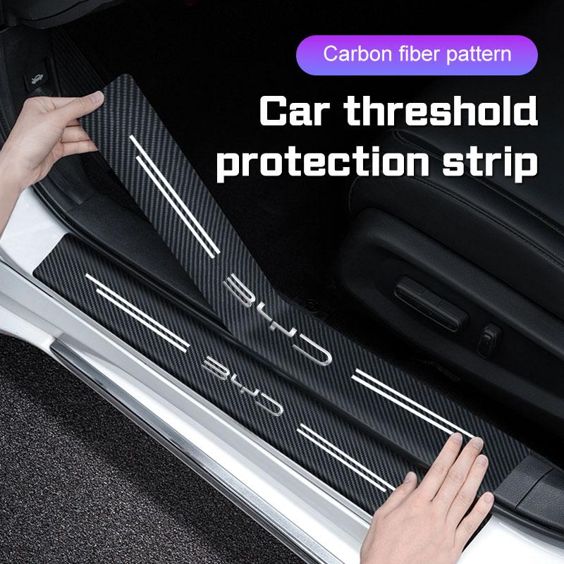 Car Door Sill Sticker For BYD Seal Dolphin Tang EV600 Han EV Yuan ATTO 3 Song PLUS Pro Qin F3 I3 F0 F6 S6 Door Threshold Strip