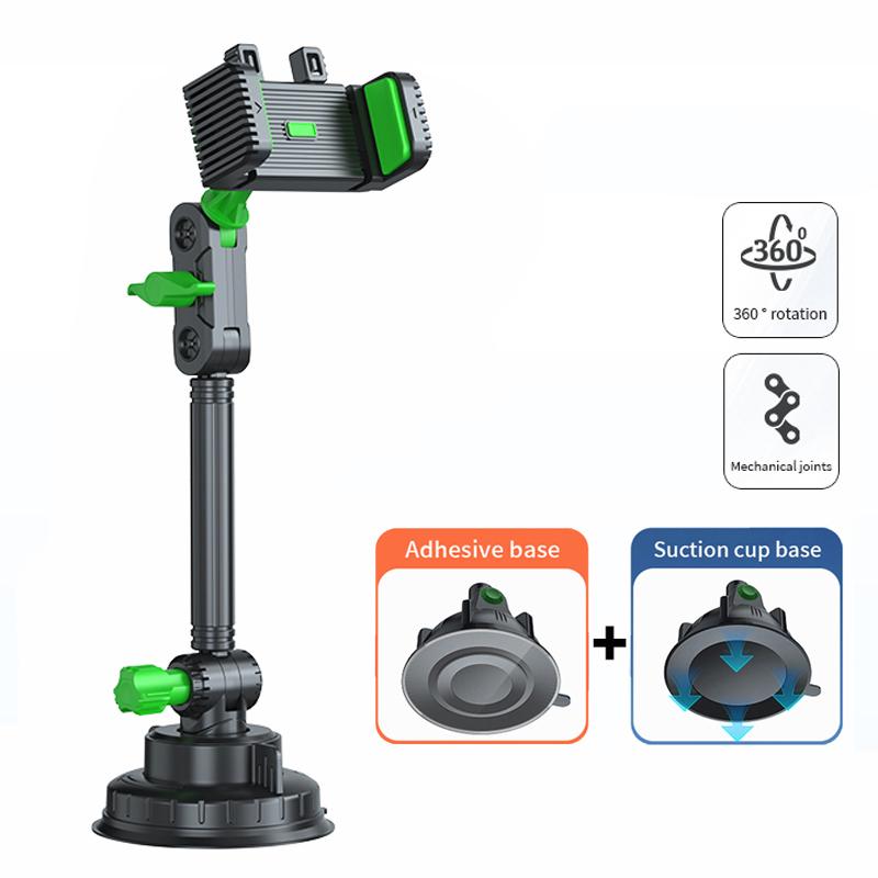 

Extended-Length SUV Truck Windshield Dashboard Mount with Large Suction Cup Base Car Articulated Phone Navigation Holder