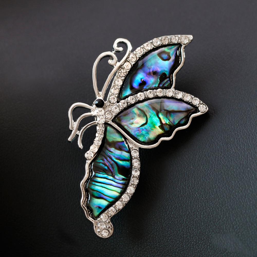 Abalone Shell Butterfly With Alloy Material For Ladies Wedding Formal Dress Accessories