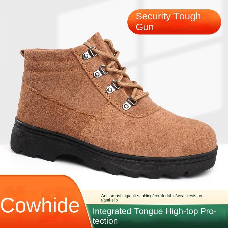 Wear-resistant Welder Dustproof, Anti-scalding, Fireproof Flower Anti-smashing Work, Electric Welder Labor Insurance Shoes