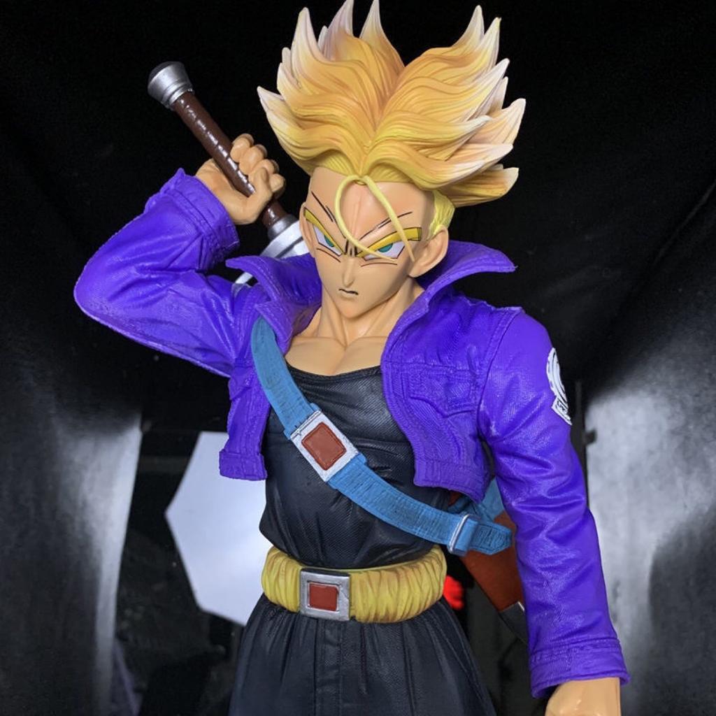Super Saiyan, Future Warrior, Super Large, Trunks, Double Head Sculpture, Ornament, Model, Boxed Figure