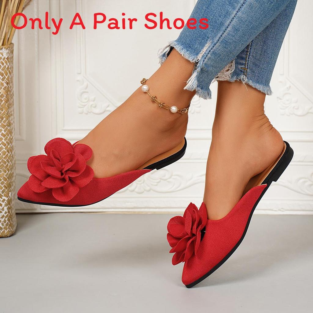 Chaussure d'été légère et décontractée à enfiler pour femme, motif floral