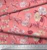 Soimoi Japan Crepe Satin Fabric Leaves,Peony & Dahlia Flower Printed Fabric 1 Metre 42 Inch