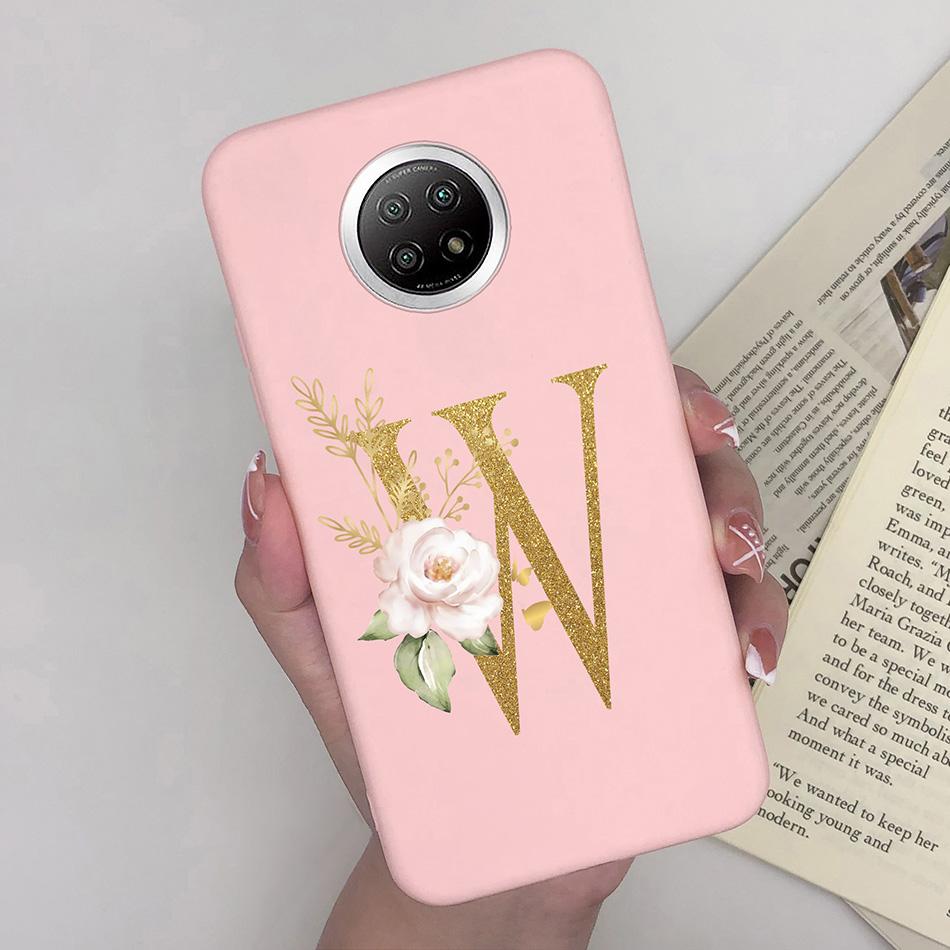 Flower Letters For Xiaomi Redmi Note 9T 5G Case Cover Soft Silicone Bumper Protective Phone Cases For Redmi Note9T 9 T Fundas